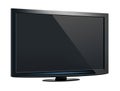 TV flat screen lcd, plasma realistic vector illustration. Royalty Free Stock Photo