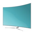 TV flat. Screen lcd plasma. Realistic vector illustration. Royalty Free Stock Photo