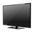 TV flat screen lcd, plasma realistic vector illustration. Royalty Free Stock Photo