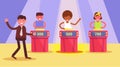 Tv game show Vector. Cartoon. Isolated art on white background. Flat Royalty Free Stock Photo