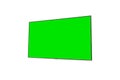 TV with green screen isolated on a white background. Concept of technology, connection, communication, social Royalty Free Stock Photo