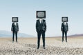 TV headed people Royalty Free Stock Photo