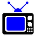 Tv Icon in Dualtone Style Royalty Free Stock Photo