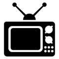 Tv Icon in Dualtone Style Royalty Free Stock Photo