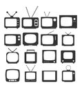 Tv Icon in trendy flat style on white background. Royalty Free Stock Photo