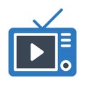 TV vector glyph color icon