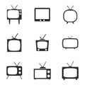 Tv icons set