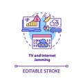 TV and internet jamming concept icon