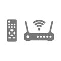 Tv and internet provider service icons Royalty Free Stock Photo