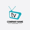 Tv Logo Design Media Technology Symbol Television,television media play logo design template vector,Emblem, Design Concept,