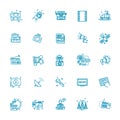 TV and media news vector icons set Royalty Free Stock Photo