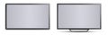 TV mockup with blank screen. Two realistic 3D TVs Royalty Free Stock Photo