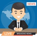 TV news anchor. Royalty Free Stock Photo