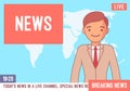 TV news anchorman Royalty Free Stock Photo