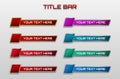 Tv news bar. bar newspaper. bar social media. Television broadcast media title banner.