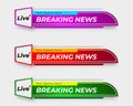 tv news bar. bars newspaper. social media bars. Television broadcast media title banner. title bar