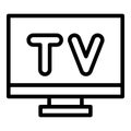 Tv news icon outline vector. Media studio Royalty Free Stock Photo