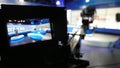 Tv news room live broadcasting