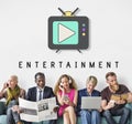 TV Play Button Media Entertainment Graphic Concept Royalty Free Stock Photo