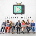 TV Play Button Media Entertainment Graphic Concept Royalty Free Stock Photo