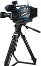 TV Professional digital video camera on tripod Royalty Free Stock Photo