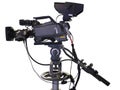 TV Professional studio digital video camera isolated on white Royalty Free Stock Photo