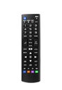 Tv remote control black on white background Royalty Free Stock Photo