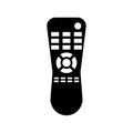 TV remote control. Distance control. Remote device. Hand holding TV remote. White background. Vector illustration Royalty Free Stock Photo