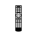 TV remote control icon device isolated on white background. Television technology channel surfing equipment with buttons Royalty Free Stock Photo