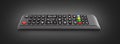 TV Remote control isolated on black gradeint background 3d render Royalty Free Stock Photo