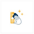 TV remote disinfection flat icon