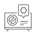 tv repair line icon vector illustration Royalty Free Stock Photo