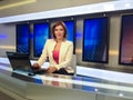 TV reporter at the news desk Royalty Free Stock Photo
