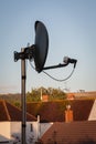 TV Satalite Dish on Rooftop