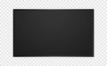 TV screen blank on transparent background. Modern television template. Computer monitor mockup. Realistic lcd panel Royalty Free Stock Photo