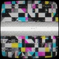 A TV screen with a glitch effect and static, a retro tech concept vector design Generative AI Royalty Free Stock Photo