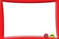 TV Screen PhotoFrame - Red Version With Buttons Royalty Free Stock Photo