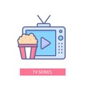 TV series - modern colored line design style icon