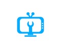 TV Service Logo Template Design Vector Royalty Free Stock Photo