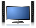 TV set with audio system Royalty Free Stock Photo