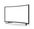 Tv Set with Blank Curved Screen