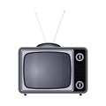 Tv set retro old vintage device illustration Royalty Free Stock Photo