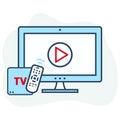 TV Set top box icon Royalty Free Stock Photo