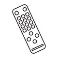 TV or setup box remote controllers icon with line art style for apps and websites Royalty Free Stock Photo