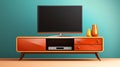 Tv On A Shelf Royalty Free Stock Photo