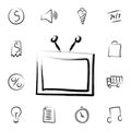 TV sketch style icon. Detailed set of banking in sketch style icons. Premium graphic design. One of the collection icons for Royalty Free Stock Photo