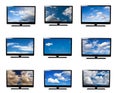 Tv with sky Royalty Free Stock Photo