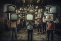 TV Slavery: Illustration of Mind Control by Mass Media