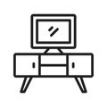 TV Stand icon image. Royalty Free Stock Photo