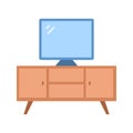 TV Stand Icon Image. Royalty Free Stock Photo
